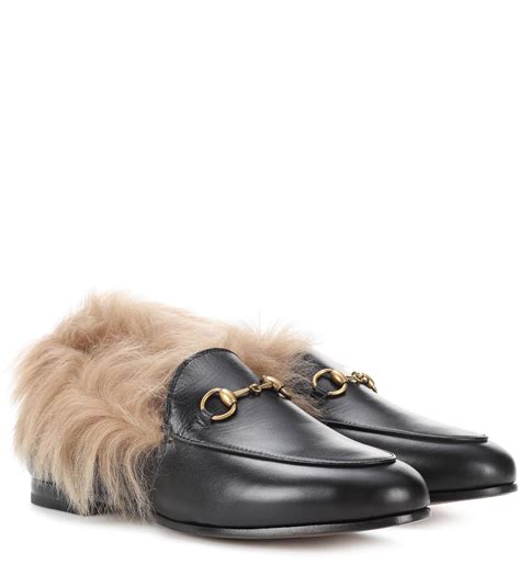 gucci jordaan fur|Shop Gucci Jordaan Leather Loafers .